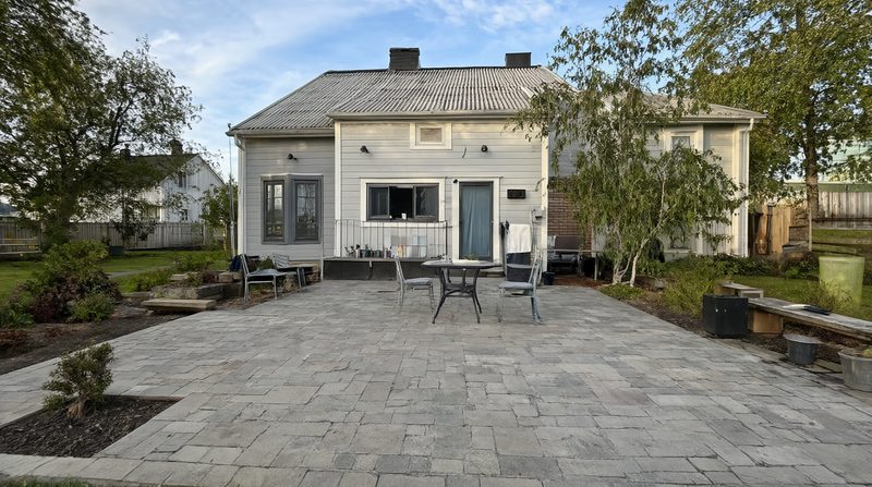 Stenläggning av uteplats